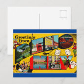 Grüße von Reno Nevada Travel Postcard Postkarte (Vorne/Hinten)