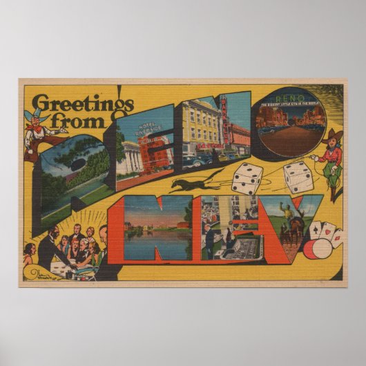 Grüße von Reno, NevadaReno, NV Poster (Vorne)