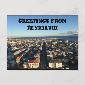 Grüße von Reykjavik Postkarte