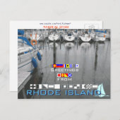 Grüße von Rhode Island Postkarte (Vorne/Hinten)