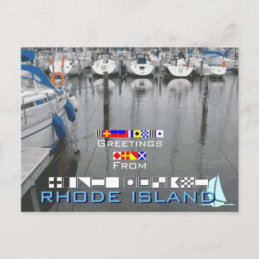 Grüße von Rhode Island Postkarte (Vorderseite)