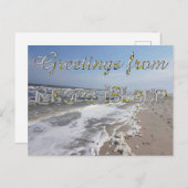 Grüße von Rhode Island State Flag Hearts USA Postkarte (Vorne/Hinten)