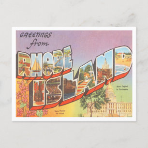 Grüße von Rhode Island Vintage Travel Postkarte