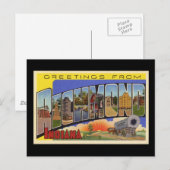 Grüße von Richmond Indiana Postkarte (Vorne/Hinten)