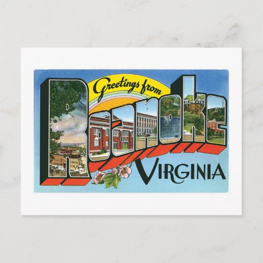 Grüße von Roanoke, Virginia Postkarte (Vorderseite)