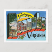 Grüße von Roanoke Virginia, US-Stadt Postkarte (Vorderseite)