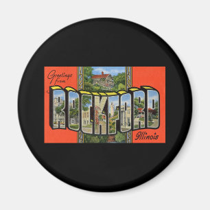 Grüße von Rockford Illinois Magnet