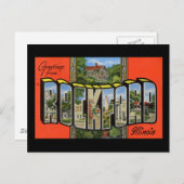 Grüße von Rockford Illinois Postkarte (Vorne/Hinten)