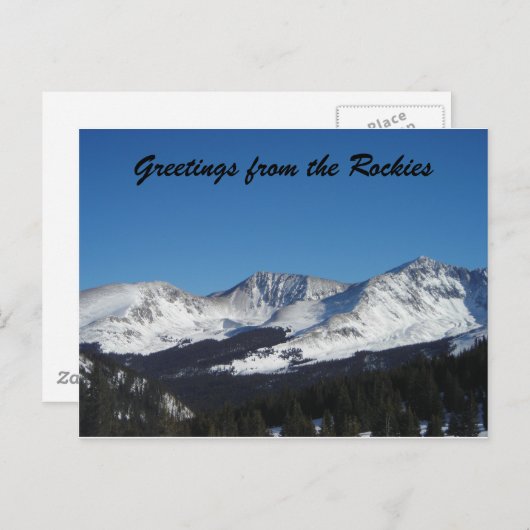 Grüße von Rockies Postkarte (Vorne/Hinten)