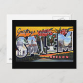 Grüße von Salem Oregon Postkarte (Vorne/Hinten)