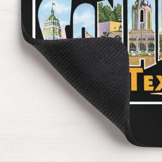 Grüße von San Antonio, Texas! Retro Postkarte Mousepad (Ecke)