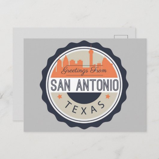 Grüße von San Antonio Texas USA Postcard Postkarte (Vorne/Hinten)