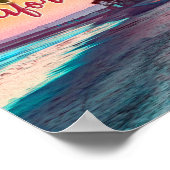 Grüße von San Diego Ca Watercolor Sunset 60er Poster (Ecke)