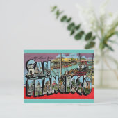 Grüße von San Francisco California Travel Postkarte (Stehend Vorderseite)