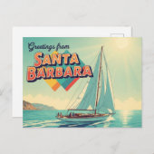 Grüße von Santa Barbara California Postkarte (Vorne/Hinten)