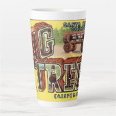 Grüße von Santa Cruz Big Bäumen Milchtasse (Vorderseite)