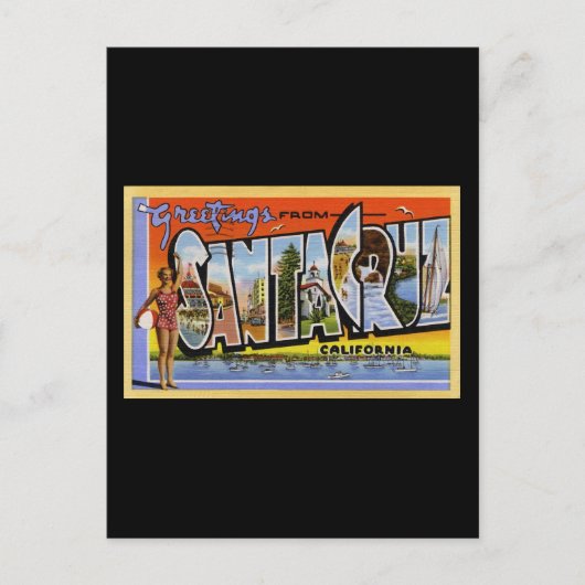 Grüße von Santa Cruz Kalifornien Postkarte (Vorderseite)