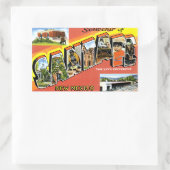 Grüße von Santa Fe Rechteckiger Aufkleber (Tasche)