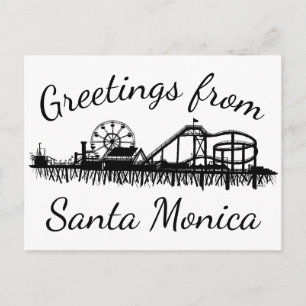 Grüße von Santa Monica California CA Pier Postkarte