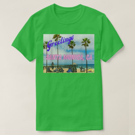 Grüße von Santa Monica T-Shirt (Design vorne)