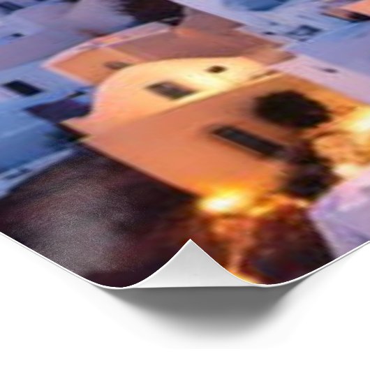 Grüße von Santorini Poster (Ecke)