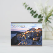 Grüße von Santorini Postkarte (Stehend Vorderseite)