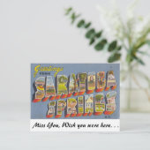 Grüße von Saratoga Springs Postkarte (Stehend Vorderseite)