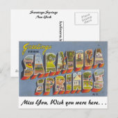 Grüße von Saratoga Springs Postkarte (Vorne/Hinten)