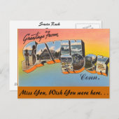 Grüße von Savin Rock Postkarte (Vorne/Hinten)