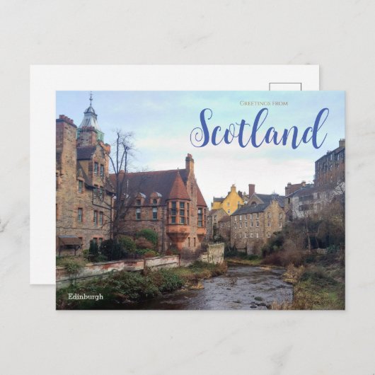Grüße von Scotland Edinburgh Postcard Postkarte (Vorne/Hinten)