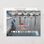 Grüße von Sea Bright NJ New Jersey Postkarte (Vorne/Hinten)