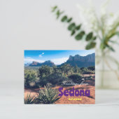 Grüße von Sedona Arizona Landschaftliche Postkarte (Stehend Vorderseite)