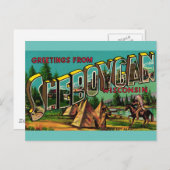 Grüße von SHEBOYGAN WISCONSIN Postkarte (Vorne/Hinten)
