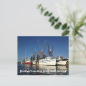 Grüße von Shem Creek, South Carolina Postkarte (Stehend Vorderseite)