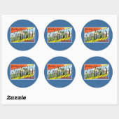 Grüße von Shendeport, Louisiana! Runder Aufkleber (Blatt)