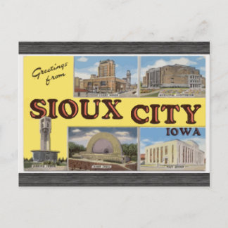 Grüße von Sioux City Iowa, Vintag Postkarte