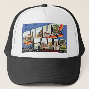 Grüße von Sioux Falls South Dakota, Vintag Truckerkappe
