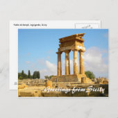 Grüße von Sizilien Postcard Postkarte (Vorne/Hinten)