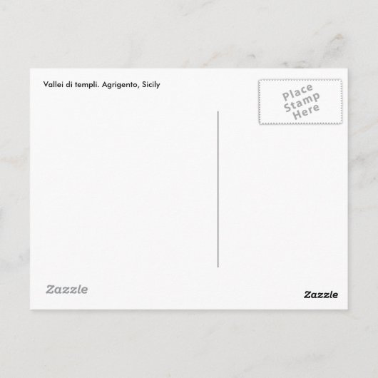 Grüße von Sizilien Postcard Postkarte (Rückseite)