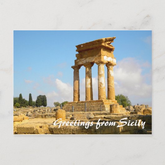 Grüße von Sizilien Postcard Postkarte (Vorderseite)