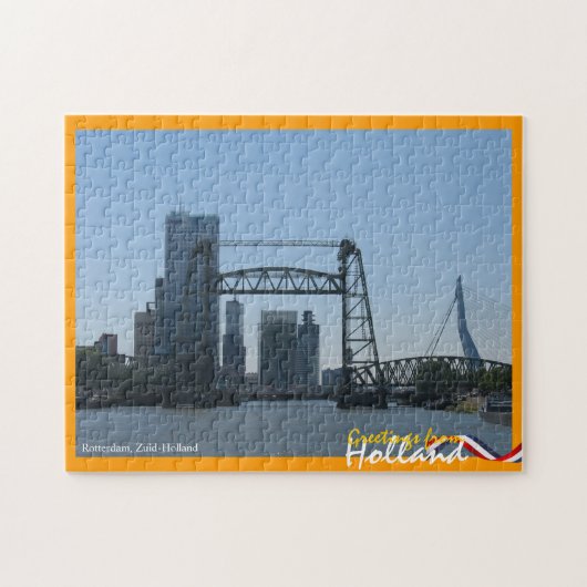 Grüße von Skylinen Hollands Rotterdam Puzzle (Horizontal)