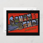 Grüße von South Bend Indiana Postkarte (Vorne/Hinten)