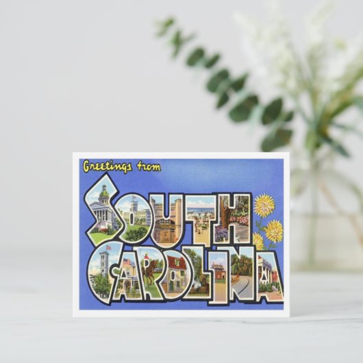 Grüße von South Carolina Postkarte (Stehend Vorderseite)
