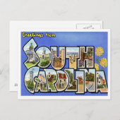 Grüße von South Carolina Postkarte (Vorne/Hinten)
