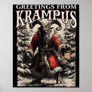Grüße von Ss Vom Krampus Festive Horror Chris Poster