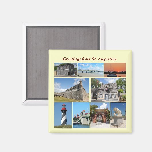 Grüße von St. Augustine, Florida Magnet (Vorderseite/Rückseite)