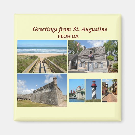 Grüße von St. Augustine, Florida Magnet (Vorne)