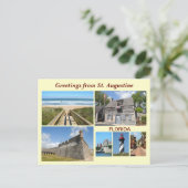 Grüße von St. Augustine, Florida Postkarte (Stehend Vorderseite)