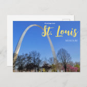 Grüße von St. Louis Arch Missouri Postcard Postkarte (Vorne/Hinten)