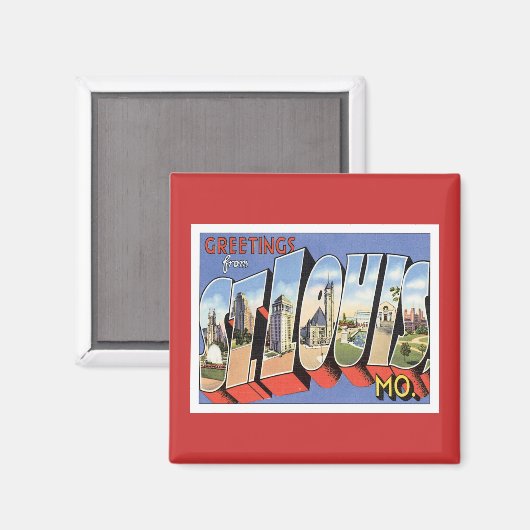 Grüße von St.Louis Missouri Magnet (Vorderseite/Rückseite)